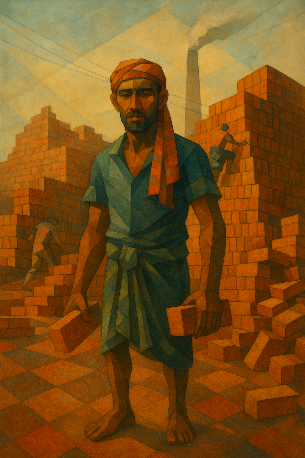 Portrait of a Bangladeshi Worker in Brick Kiln